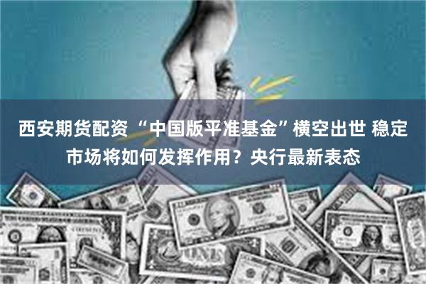 西安期货配资 “中国版平准基金”横空出世 稳定市场将如何发挥作用?央行最新表态