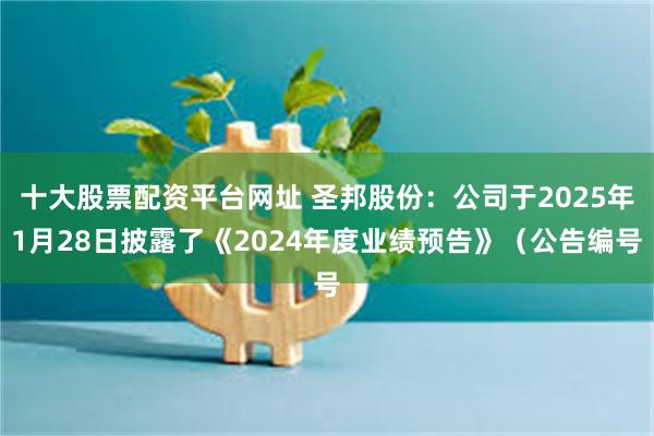 十大股票配资平台网址 圣邦股份：公司于2025年1月28日披露了《2024年度业绩预告》（公告编号