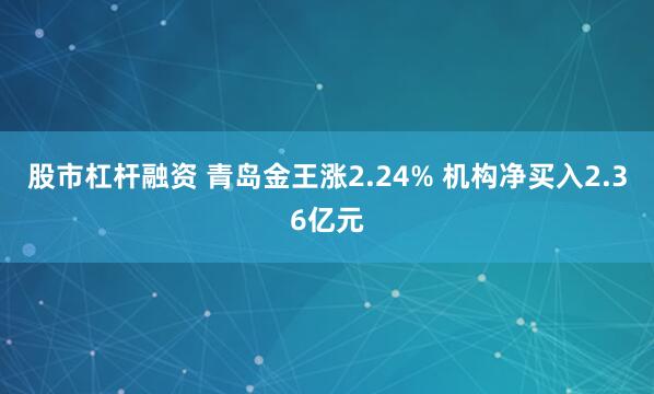 股市杠杆融资 青岛金王涨2.24% 机构净买入2.36亿元