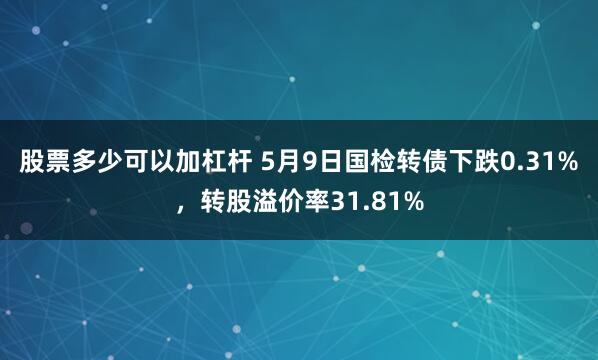 股票多少可以加杠杆 5月9日国检转债下跌0.31%,转股溢价率31.81%