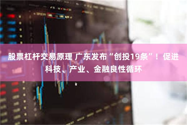 股票杠杆交易原理 广东发布“创投19条”!促进科技、产业、金融良性循环