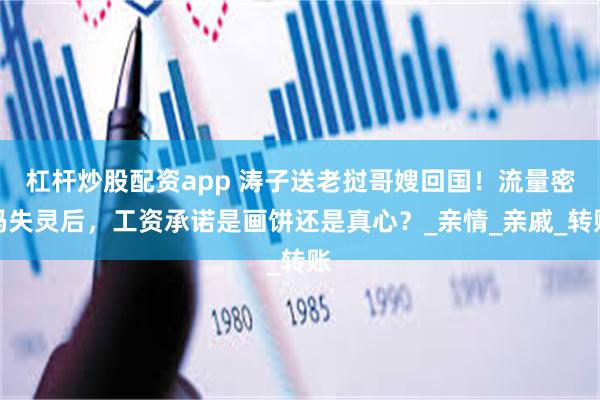 杠杆炒股配资app 涛子送老挝哥嫂回国!流量密码失灵后,工资承诺是画饼还是真心?_亲情_亲戚_转账