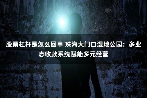 股票杠杆是怎么回事 珠海大门口湿地公园：多业态收款系统赋能多元经营